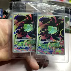 Pokemon Lot Of 2 Sealed Bulbasaur Stamped Mega Evolution Illustration Rare - Image 1