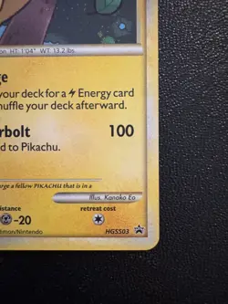 Pokemon Pikachu Heartgold & Soulsilver HGSS03 Promo - Image 5