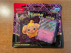 Pokemon TCG Paldean Fates Tech Sticker Collection -Fidough NEW SEALED IN HAND! - Image 1