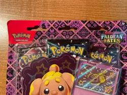 Pokemon TCG Paldean Fates Tech Sticker Collection -Fidough NEW SEALED IN HAND! - Image 2