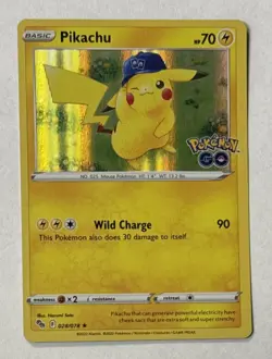 2022 Pokemon TCG Pikachu 028/078 Pokemon GO Holo Rare Ungraded - Image 1