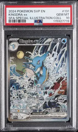 2024 POKEMON SVP EN-SV BLACK STAR PROMO #131 KINGDRA EX PSA 10 - Image 1