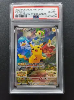 PSA 10 Pikachu 001/SV-P Promotional Cards Pokemon Japanese 2022 - Image 1