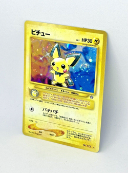 Japanese Pichu Neo Genesis Holo Pokemon Card No Rarity #172 TCG 1996 Vintage - Image 5