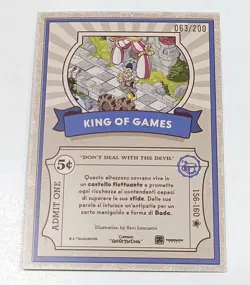Cuphead Out Of The Cards King of Games 156/160 Confetti Holo 063/200 - Image 2