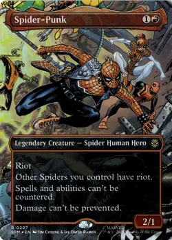 NM - Spider-Punk (0207) Foil (Borderless) R Marvel's Spider-Man 207 - Image 1