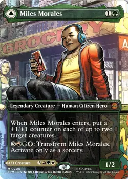 NM/M - Miles Morales M 0200 - Borderless Magic the Gathering Marvel's Spider-Man - Image 1