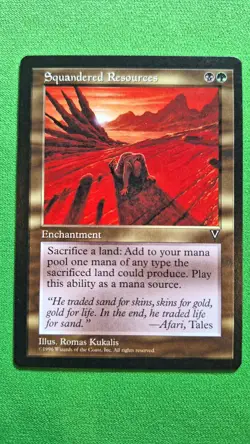 Squandered Resources - Visions - Lightly Played LP - English - Magic MTG - Image 1