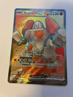 Regirock EX 214/182 Full Art Ultra Rare Holo Destined Rivals Pokemon TCG NM - Image 1