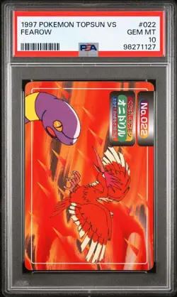 PSA 10 GEM MINT Fearow Vs. Ekans #022 Topsun Carddass Vending Pokemon 1997 POP 2 - Image 1