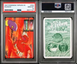 PSA 10 GEM MINT Fearow Vs. Ekans #022 Topsun Carddass Vending Pokemon 1997 POP 2 - Image 4