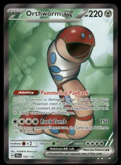 Orthworm ex - 162/142 Ultra Rare Holo NM Pokemon SV07: Stellar Crown - Image 1
