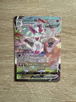 Pokemon TCG Sylveon VMAX Evolving Skies Sword & Shield 212/203 Secret Rare Card - Image 1