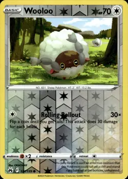 Wooloo - Reverse Holo - Crown Zenith 121/159 - MINT - Pokemon - Image 1