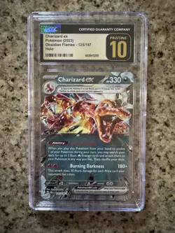 Pokemon Charizard ex 125/197 Obsidian Flames CGC 10 PRISTINE - Image 1