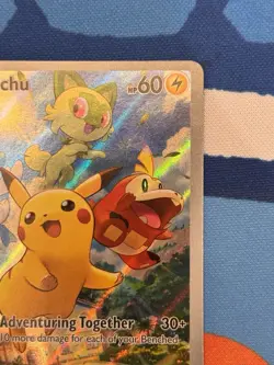 Pikachu SVP 027 - NM condition - SV Pokemon Center Stamped ETB Promo - Image 3