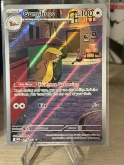 Gumshoos 153/132 Pokemon TCG Me01: Mega Evolution Holo Illustration Rare NM - Image 1