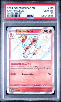 2024 POKEMON PAF EN-PALDEAN FATES SHINY RARE #110 CHARMELEON PSA 10 - Image 1