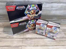 Pokemon TCG Prismatic Evolutions Booster Bundle(x2) and Surprise Box(x2) SEALED - Image 1