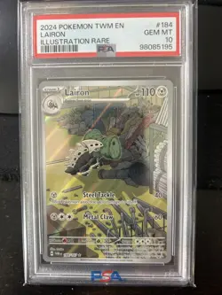 2024 Pokemon SV Twilight Masquerade Lairon #184/167 PSA 10 N - Image 1