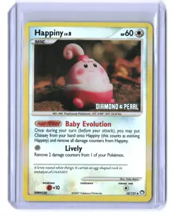 Happiny 52/123 Stamped Diamond And Pearl NM Reverse Holo Pokemon TCG - Image 1