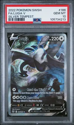 Pokemon Lugia V Silver Tempest Full Alt Art #186 PSA 10 Gem Mint - Image 1