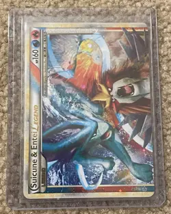 Suicune & Entei Legend (Top) 94/95 Unleashed Holo NM Condition Pokemon TCG - Image 1