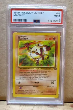 MANKEY - 1999 POKEMON JUNGLE, PSA Graded Mint 9 - Image 1