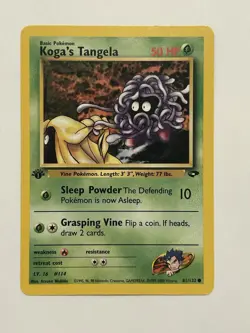 Koga's Tangela 1st Edition Gym Challenge Pokemon TCG Card 81/132 - Image 1