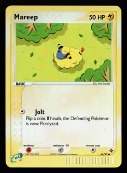 Mareep 64/97 Reverse Holo EX Dragon Pokemon Card - Image 1