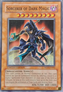 Sorcerer of Dark Magic - MOV-EN002 Common Limited Edition Promo YuGiOh TCG Card - Image 1