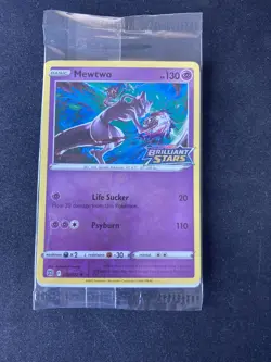 UK EXC Mewtwo 056/172 Brilliant Stars Pokemon Card master rare Prerelease Promo - Image 1