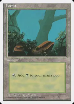 9x FOREST (rocks) Basic Lands - NM/LP - 4th Edition - SPARROW MAGIC - Image 1