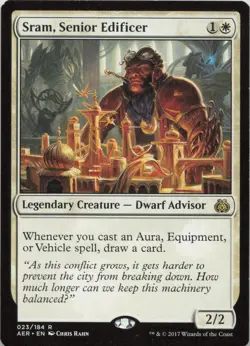 Sram, Senior Edificer R Aether Revolt 23 LP-NM MTG - Image 1