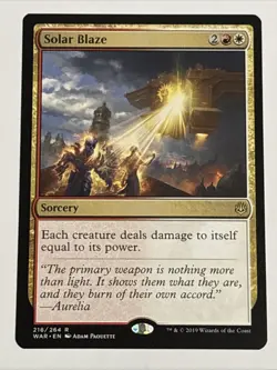 MTG War of the Spark Solar Blaze 216/264 NM Rare - Image 1