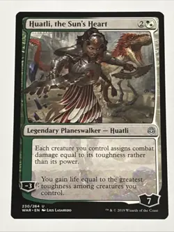 MTG War of the Spark Huatli, the Sun's Heart 230/264 NM - Image 1