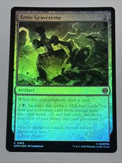 MTG Universes Beyond: Spider-man Eerie Gravestone Foil 0163 NM - Image 1