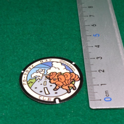 Alola Vulpix & Vulpix Pokemon Manhole Type Seal Sticker Nintendo Japanese F/S - Image 2