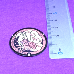 Vulpix Ninetales Pokemon Manhole Type Seal Sticker Nintendo Japanese F/S - Image 2