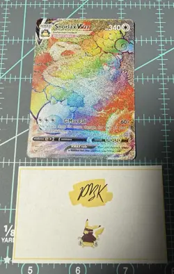 2020 Pokemon TCG - Snorlax Vmax Rainbow - Sword & Shield Secret Rare #206/202 MT - Image 1