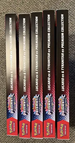 Pokemon Prismatic Lucario Ex Tyranitar Ex Premium Collection Sams Club LOT OF 5 - Image 1