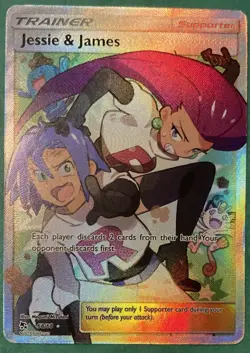 Pokemon TCG Jessie And James Trainer Full Art 68/68 Hidden Fates near MINT - Image 1