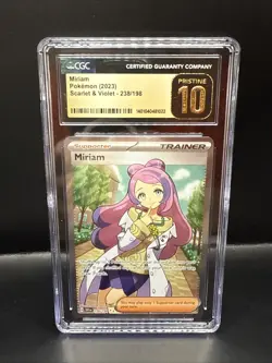Pokemon Miriam 238/198 Full Art Pokemon Scarlet Violet Base Set CGC 10 Pristine - Image 1