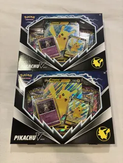 Pokemon TCG: Pikachu V Box - Lot of 2 Sealed - Fusion Strike + Brilliant Stars 820650851179 - Image 1