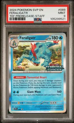 2024 POKEMON SVP EN-SV BLACK STAR PROMO #089 FERALIGATR PSA 9 - Image 1