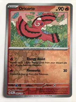 Pokemon TCG Surging Sparks Oricorio Reverse Holofoil 026/191 NM - Image 1