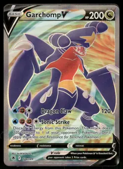 Garchomp V (Full Art) 178/189 Ultra Rare Holo NM Pokemon SWSH10: Astral Radiance - Image 1