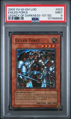 2003 YU-GI-OH! LOD-LEGACY OF DARKNESS 1ST ED #023 EXILED FORCE PSA 9 - Image 1