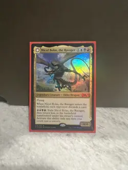 Magic The Gathering Nicol Bolas The Ravager Set 2019 Card #218 Near Mint Foil - Image 1