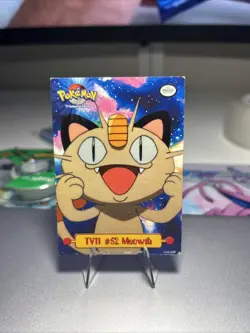 Meowth TV11 #52 Non Holo 1999 Pokemon Topps TV Animation Edition Puzzle Card LP - Image 1